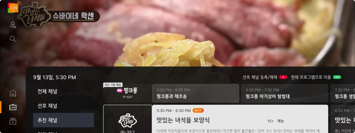 SNS 및 실시간 라이브 방송